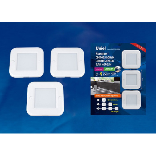 Комплект накладных светильников Uniel Silver UL-00002888