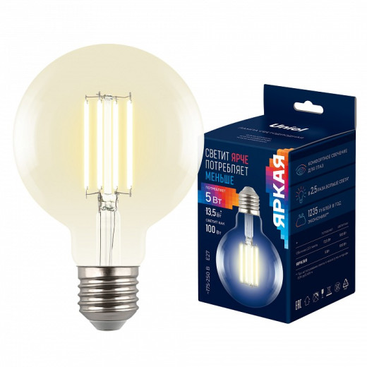 Лампа светодиодная Uniel ЯРКАЯ A++ E27 5Вт 3000K UL-00011942