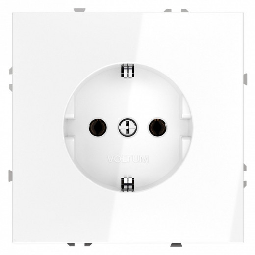 Розетка с заземлением, без рамки Voltum S70 VLS040101