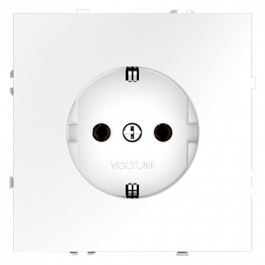 Розетка с заземлением, без рамки Voltum S70 VLS040102