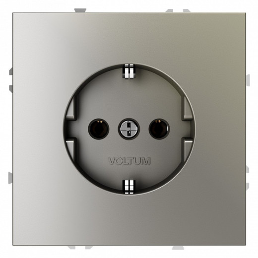 Розетка с заземлением, без рамки Voltum S70 VLS040104
