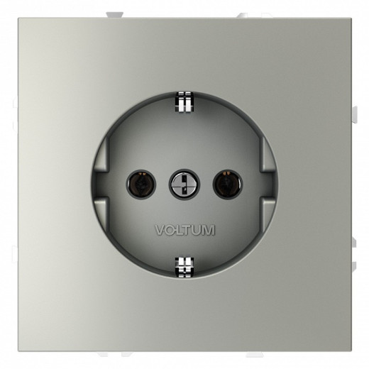 Розетка с заземлением, без рамки Voltum S70 VLS040105