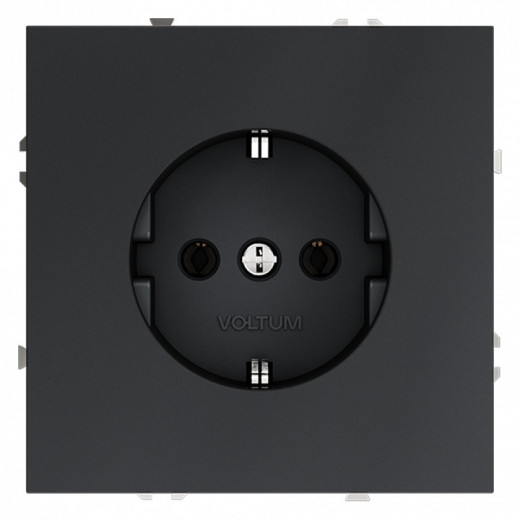 Розетка с заземлением, без рамки Voltum S70 VLS040107