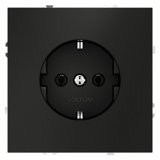 Розетка с заземлением, без рамки Voltum S70 VLS040108
