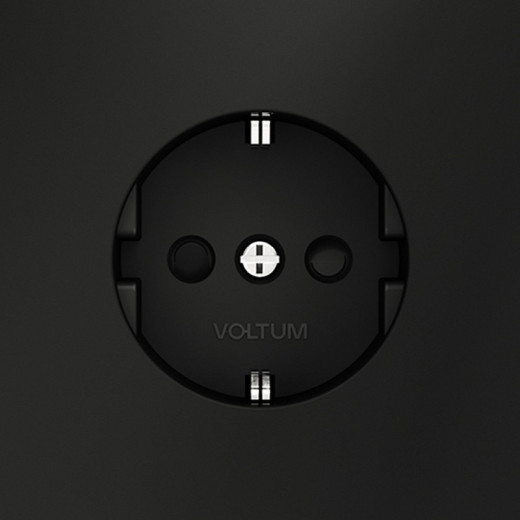 Розетка с заземлением и со шторкой, без рамки Voltum S70 VLS040208