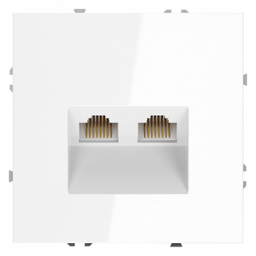 Розетка двойная Ethernet RJ-45 без рамки Voltum S70 VLS060201