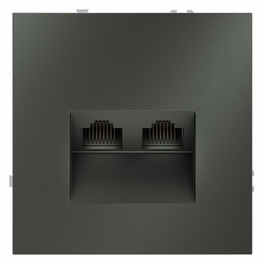 Розетка двойная Ethernet RJ-45 без рамки Voltum S70 VLS060206