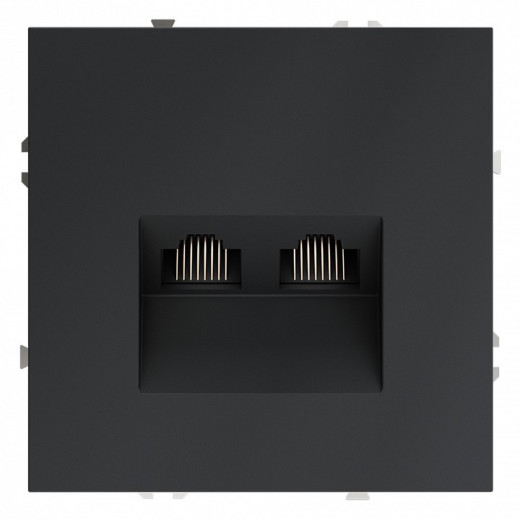 Розетка двойная Ethernet RJ-45 без рамки Voltum S70 VLS060207