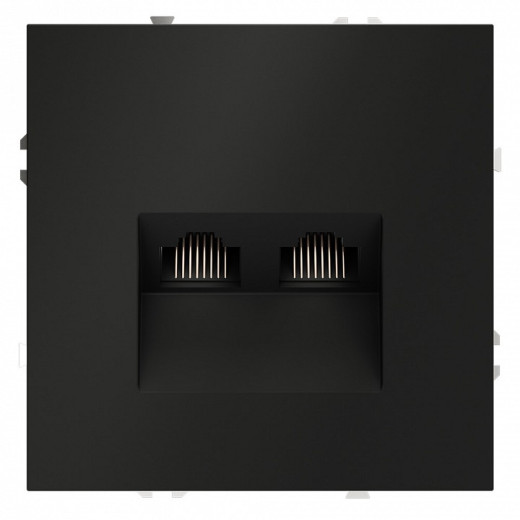 Розетка двойная Ethernet RJ-45 без рамки Voltum S70 VLS060208