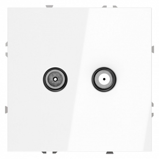 ТВ-розетка и SAT-розетка оконечная без рамки Voltum S70 VLS060401