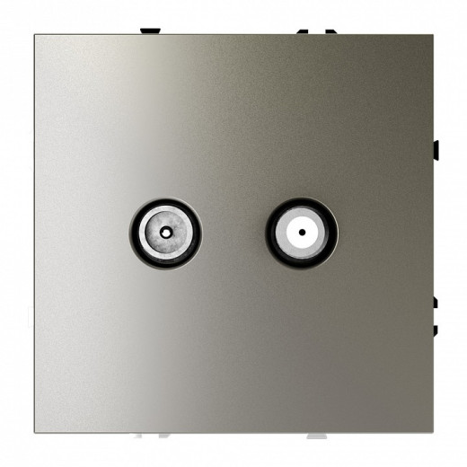 ТВ-розетка и SAT-розетка оконечная без рамки Voltum S70 VLS060404