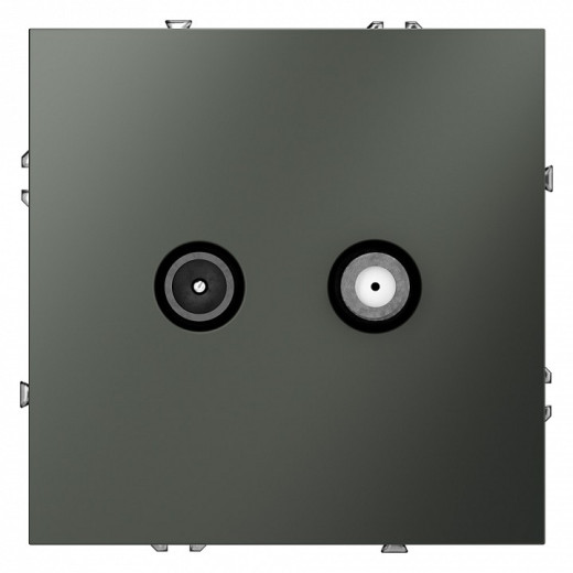 ТВ-розетка и SAT-розетка оконечная без рамки Voltum S70 VLS060406