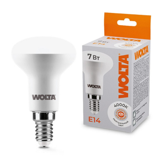Лампа светодиодная Wolta  E14 7Вт 4000K 25S50R7E14