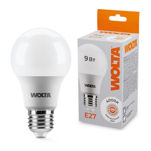 Лампа светодиодная Wolta  E27 9Вт 4000K 25S60BL9E27
