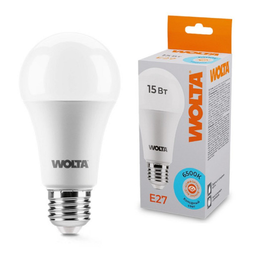 Лампа светодиодная Wolta  E27 15Вт 6500K 25W60BL15E27
