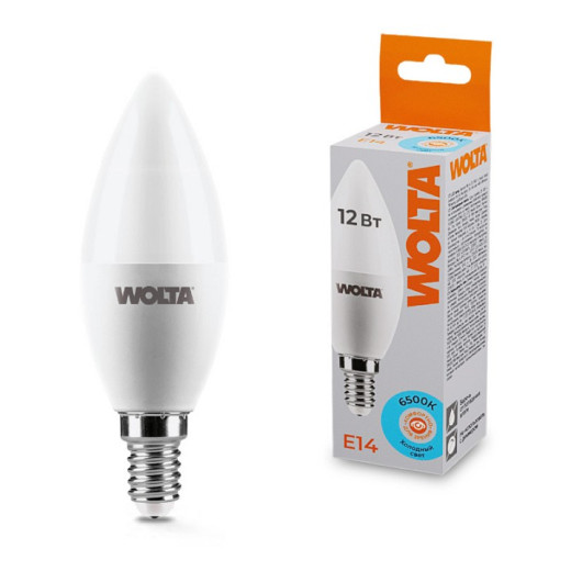 Лампа светодиодная Wolta  E14 12Вт 6500K 25WC12E14