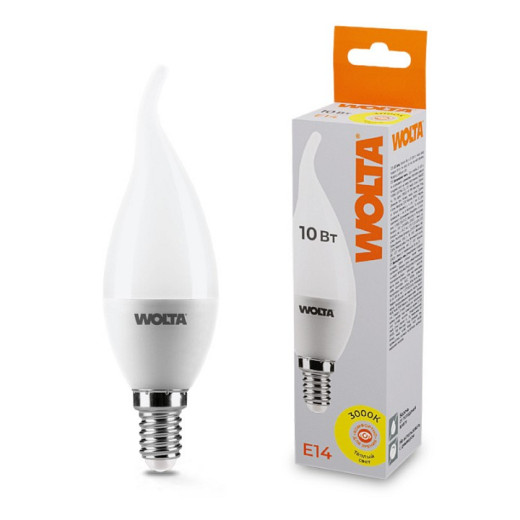 Лампа светодиодная Wolta  E14 10Вт 3000K 25YCD10E14