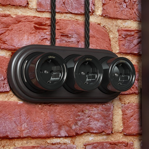 Провод электропитания Werkel Ретро 3х2,5 (черный) W6453608