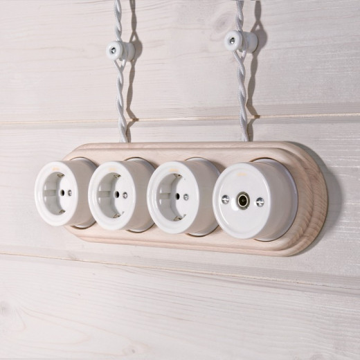 Провод электропитания Werkel Ретро 2х2,5 (белый) W6452301