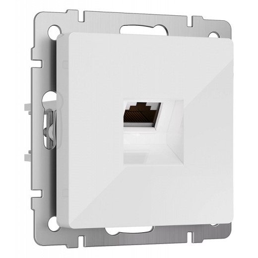 Розетка Ethernet RJ-45 и со шторками, без рамки Werkel белый W5120101