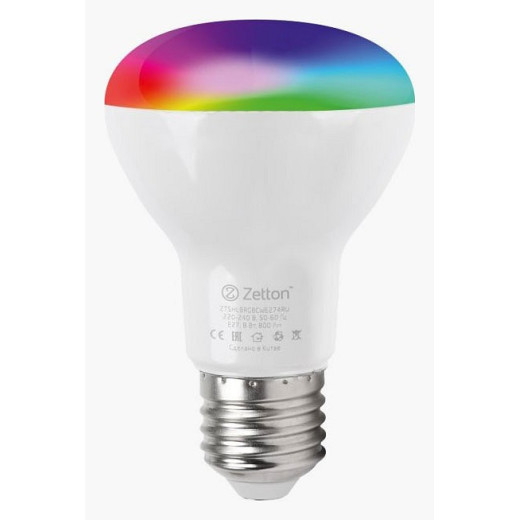 Лампа светодиодная с управлением через Wi-Fi Zetton Smart Wi-Fi Bulb E27 8Вт 6500K ZTSHLBRGBCWE274RU