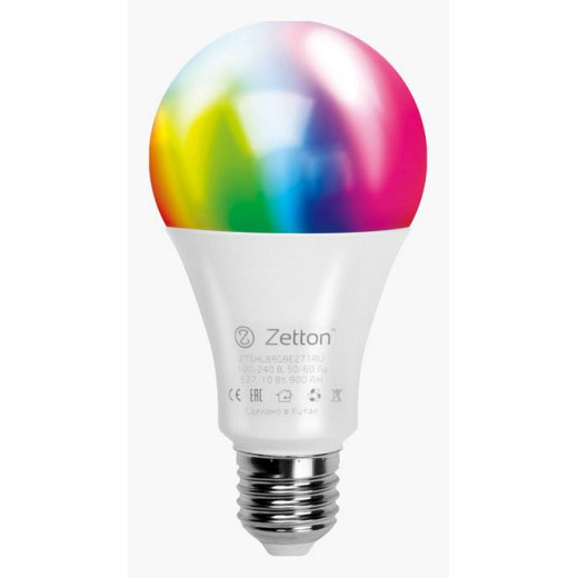 Лампа светодиодная с управлением через Wi-Fi Zetton Smart Wi-Fi Bulb E27 15Вт 6500K ZTSHLBRGBE271RU