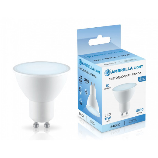 Лампа светодиодная Ambrella Light MR16 GU10 11Вт 6400K 181106