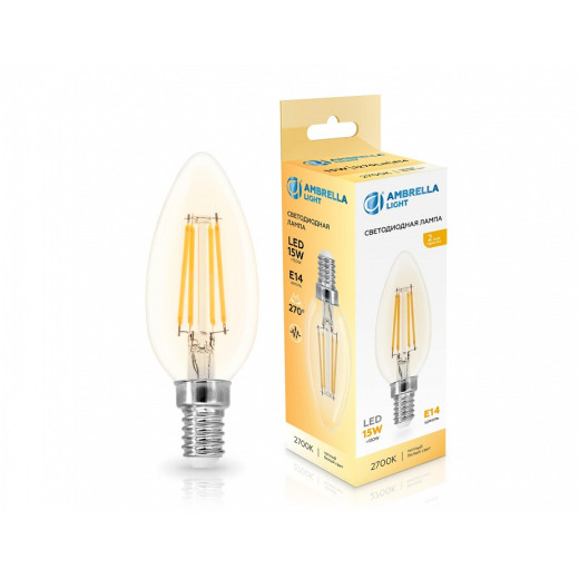 Лампа светодиодная Ambrella Light C35 E14 15Вт 2700K 351513