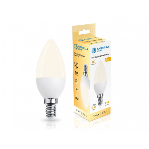 Лампа светодиодная Ambrella Light C37 E14 13Вт 2700K 371313