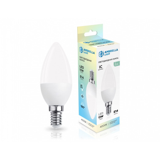 Лампа светодиодная Ambrella Light C37 E14 13Вт 4000K 371314