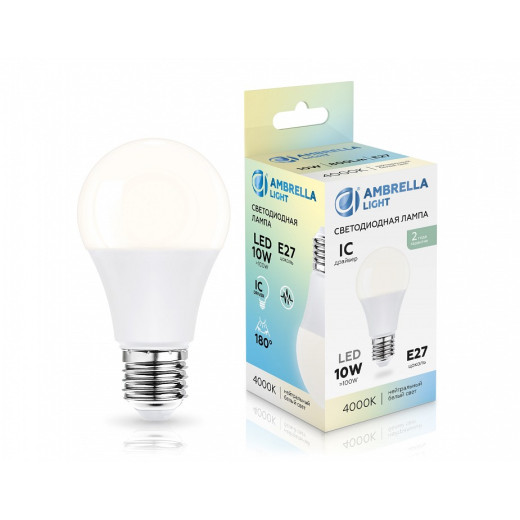 Лампа светодиодная Ambrella Light A60 E27 10Вт 4000K 601004