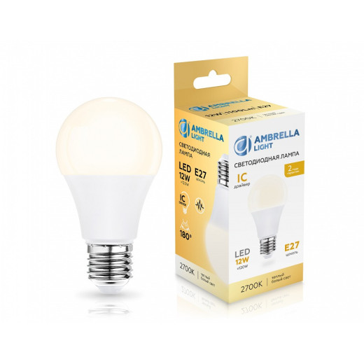 Лампа светодиодная Ambrella Light A60 E27 12Вт 2700K 601203