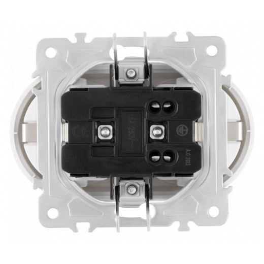 Розетка двойная с заземлением, без рамки Arte Milano am-202 202.40-2.white