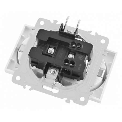 Розетка двойная с заземлением, без рамки Arte Milano am-203 203.40-2.white