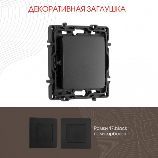 Заглушка для поста, без рамки Arte Milano am-217 217.50-1.black