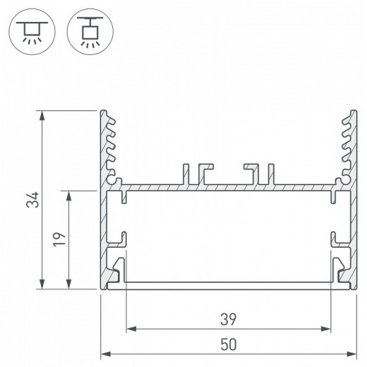 Соединитель угловой T-образный накладной Arlight S-LUX 030117