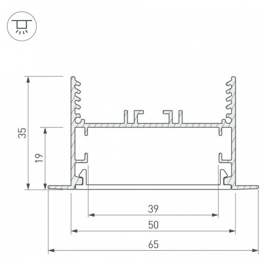 Соединитель угловой T-образный накладной Arlight S-LUX 030128