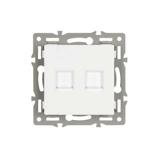 Розетка двойная RJ-12 и Ethernet RJ-45, без рамки Arlight SCT 045336