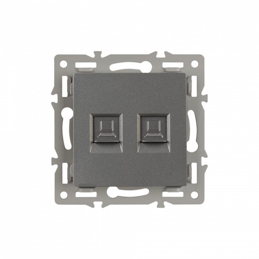 Розетка двойная RJ-12 и Ethernet RJ-45, без рамки Arlight SCT 045338
