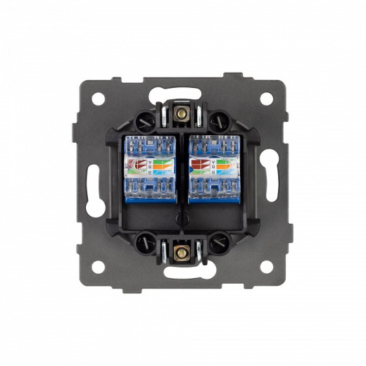 Розетка двойная RJ-12 и Ethernet RJ-45, без рамки Arlight SCT 049854