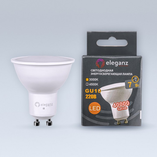 Лампа светодиодная Eleganz  GU10 7Вт 4500K 1321