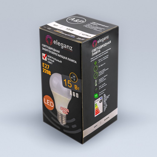Лампа светодиодная Eleganz  E27 15Вт 4500K 1379