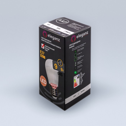 Лампа светодиодная Eleganz  E27 9Вт 4500K 1405