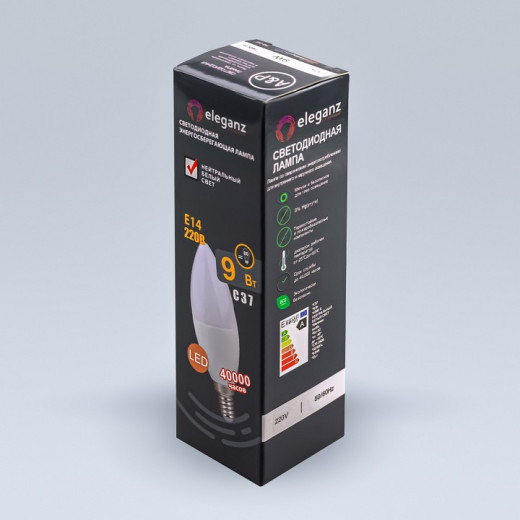 Лампа светодиодная Eleganz  E14 9Вт 4500K EL-0079