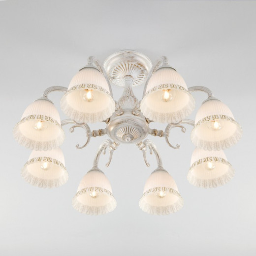 Люстра на штанге Eurosvet Campina 60107/8 белый с золотом