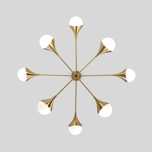 Люстра на штанге Eurosvet Calyx 60168/8 латунь