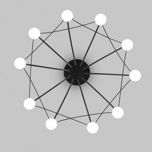 Люстра на штанге Eurosvet Ragno 90035/10 LED черный