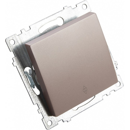 Выключатель проходной одноклавишный без рамки Stekker Катрин 39590