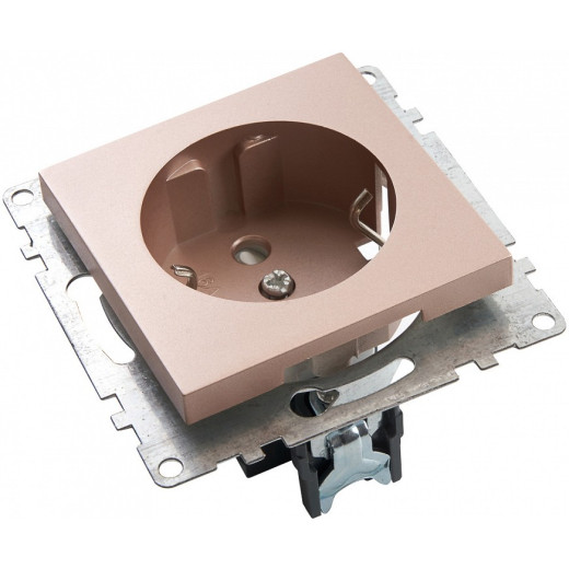 Розетка с заземлением и со шторками, без рамки Stekker Катрин 39596