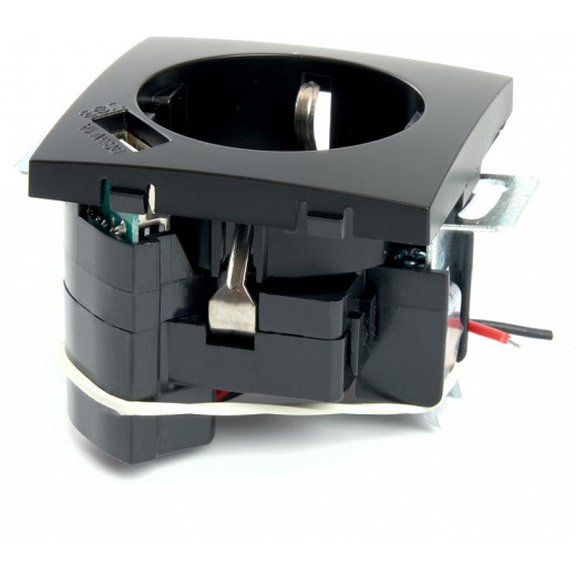 Розетка с заземлением и со шторками и 2хUSB, без рамки Stekker Эрна 49155